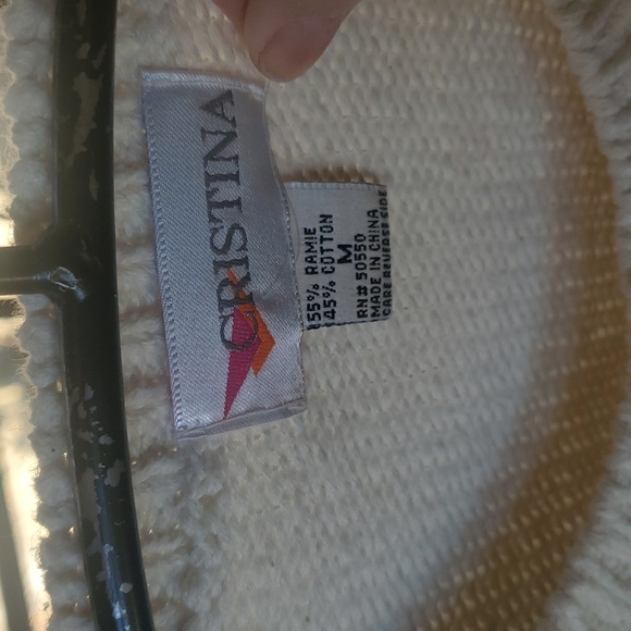 Vintage Cristina’s Unique Heavy Pullover Glam Gorgeous Floral Sz. M Sweater - Picture 3 of 8